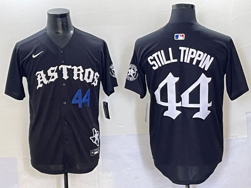 Men 2025 Houston Astros #44 Still Tippin Black Seven generations Joint Name Nike MLB Jersey style 2